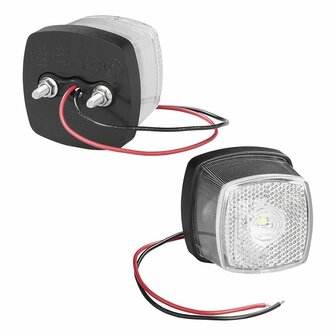 Lampara de senalizacion 9-30V blanca 61 x 61 mm LED