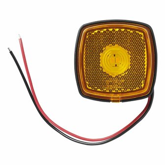 Luz de posicion lateral 9-30V naranja 61 x 61 mm LED