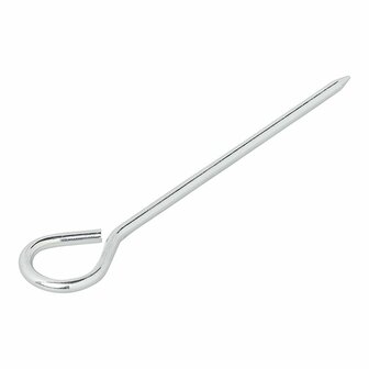 Estaca para tienda de campana de 19 cm de aluminio con ojal  10 piezas en bolsa de plastico