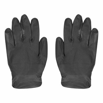 Guantes de nitrilo Gripp-It XL negros caja dispensadora de 50 piezas
