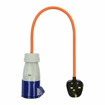 Cable de extension de 40 cm desde el enchufe del Reino Unido al CEE