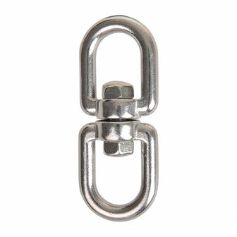 Cerradura giratoria de 8 mm  acero inoxidable A4 AISI 316  ojo ojo  2.500 daN