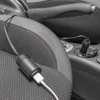 Cable alargador 1M con cargador USB 2 vias tipo A 12V 24V