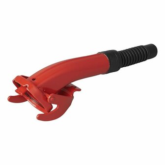 Pico vertedor metalico rojo flexible apto para gasolina y diesel