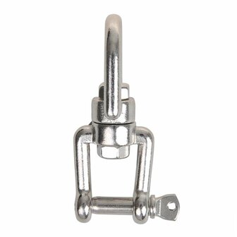 Cerradura giratoria de 8 mm  acero inoxidable A4 AISI 316  ojo horquilla  2.500 daN