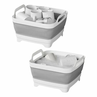 Barreno plegable para lavar platos con tapon de drenaje