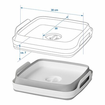 Barreno plegable para lavar platos con tapon de drenaje