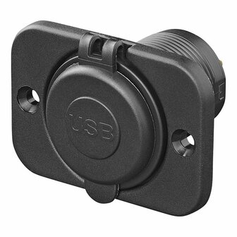 Cargador rapido USB integrado con placa de montaje 2 vias 12 24V 3A tipo A+C