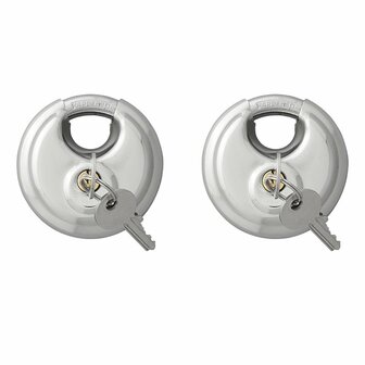 Candado de disco de 70 mm  2 piezas con llave igual