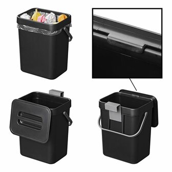 Cubo de basura con tapa 5L para caravana camper