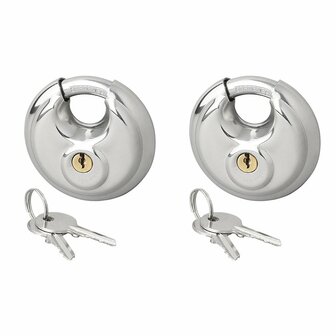 Candado de disco de 70 mm  2 piezas con llave igual