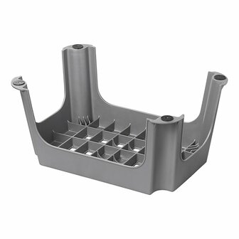 Taburete de plastico gris 42 5 x 27 5 x 23 cm