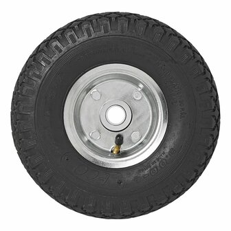 Llanta de rueda de morro de metal con neumatico 260x85mm