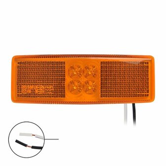 Luz de posicion lateral 12 24V naranja 110x40mm LED