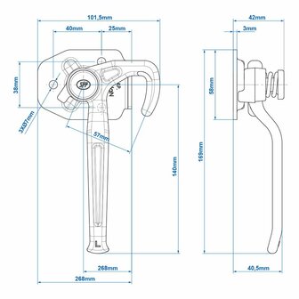 Gancho de solapa izquierdo SPP ZB-16L