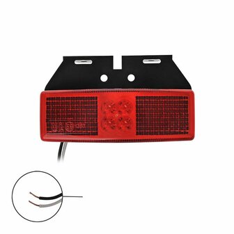 Lampara de galibo 12 24V roja 110x40mm LED con soporte