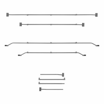 Soporte metalico para lona  ??extensible  140 5-208 cm  para lona de remolque