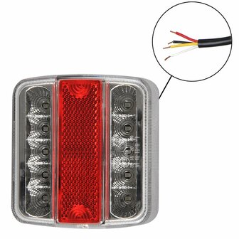 Luz trasera 4 funciones 98x105mm 14LED