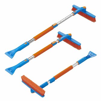Cepillo para nieve con rascador de hielo + mango telescopico 99-127cm