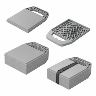 Platos base apilables con asa - juego de 4