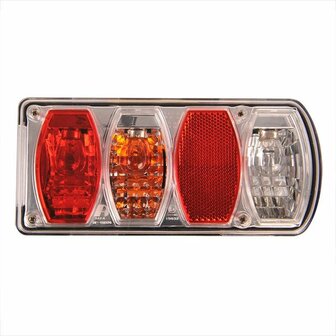 Luz trasera 6 funciones 222x100mm derecha