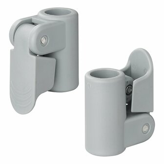 Abrazadera de tubo para poste de tienda con liberacion rapida 19-22 mm - juego de 4 piezas