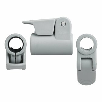 Abrazadera de tubo para poste de tienda con liberacion rapida 19-22 mm - juego de 4 piezas