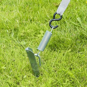 Juego de correas antitormentas 2 x 4 8 m con fijacion de tendon para riel de toldo