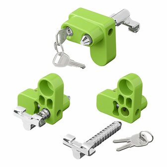 Cerradura de soporte giratoria con 2 llaves