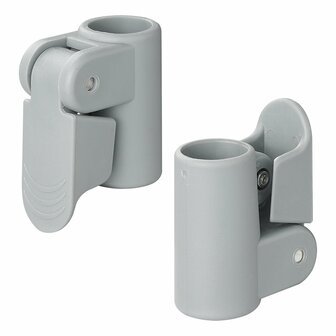 Abrazadera de tubo para poste de tienda con liberacion rapida 22-25 mm - juego de 4 piezas