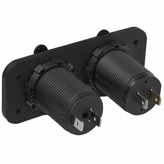 Kit de empotrar: Toma DIN + puerto USB doble tipo A 2x2100mA