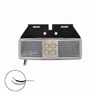 Lampara de galibo 12 24V blanca 110x40mm LED con soporte