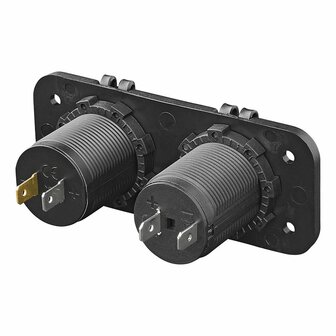 Kit de empotrar: Toma 12V + Cargador rapido USB tipo A+C 2 vias 3A