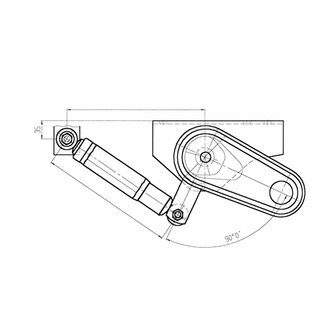 Soporte para amortiguador 90 x 50 mm - juego de 2 piezas