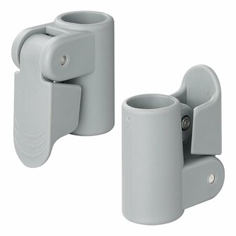 Abrazadera de tubo para poste de tienda con liberacion rapida de 25-28 mm - juego de 4 piezas