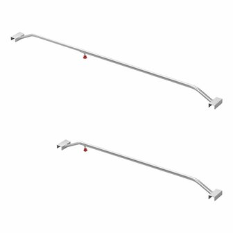 Soporte de lona de aluminio extensible de 108 a 146 cm para lona de remolque