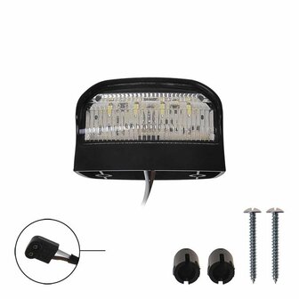 Luz de matricula 12 24V 70x42mm LED 2P. para 343871 72