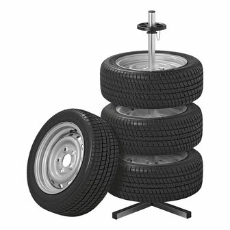 Soporte de llanta de aluminio para 4 neumaticos