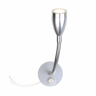 Foco de superficie 1 LED con cuello de cisne flexible 12 V 120 lm diametro 65 x 110-260 mm