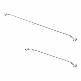 Soporte de lona de aluminio extensible de 132 a 204 cm para lona de remolque