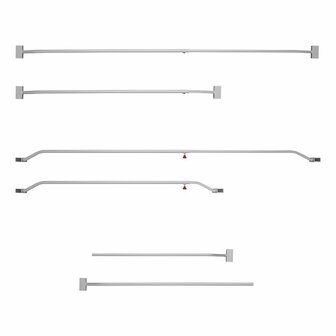 Soporte de lona de aluminio extensible de 132 a 204 cm para lona de remolque