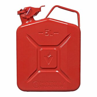 Bidon metalico rojo de 5 l homologado por la ONU y TuV GS