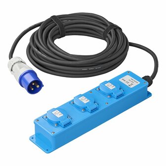 Toma Schuko CEE de 3 vias 10M 3x 1 5 mm&sup2;