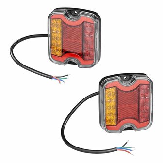 Luz trasera 4 funciones 105 x 95 mm LED + GLOW izquierda