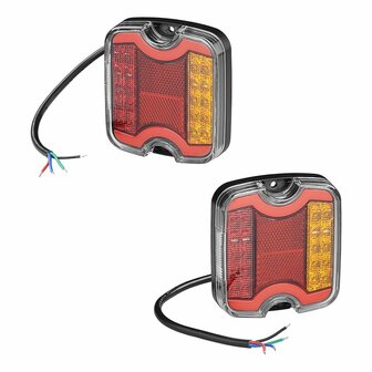 Luz trasera 4 funciones 105 x 95 mm LED + GLOW derecha