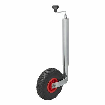 Rueda de nariz con llanta de plastico de 48 mm y neumatico de PU de 260 x 85 mm.