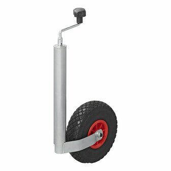 Rueda de nariz con llanta de plastico de 48 mm y neumatico de PU de 260 x 85 mm.