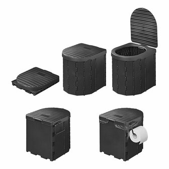 Inodoro plegable con tapa