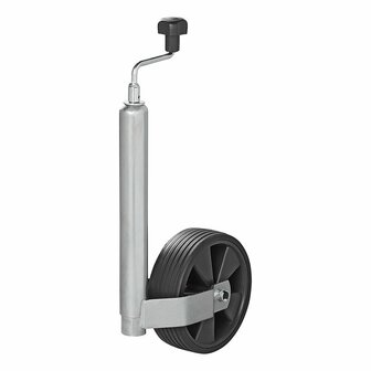 Rueda de morro de 48 mm  llanta de plastico con neumatico de caucho 220x70 mm