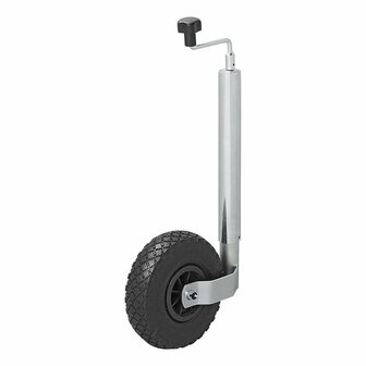 Rueda de morro de 48 mm  llanta de plastico con neumatico de 260 x 85 mm.